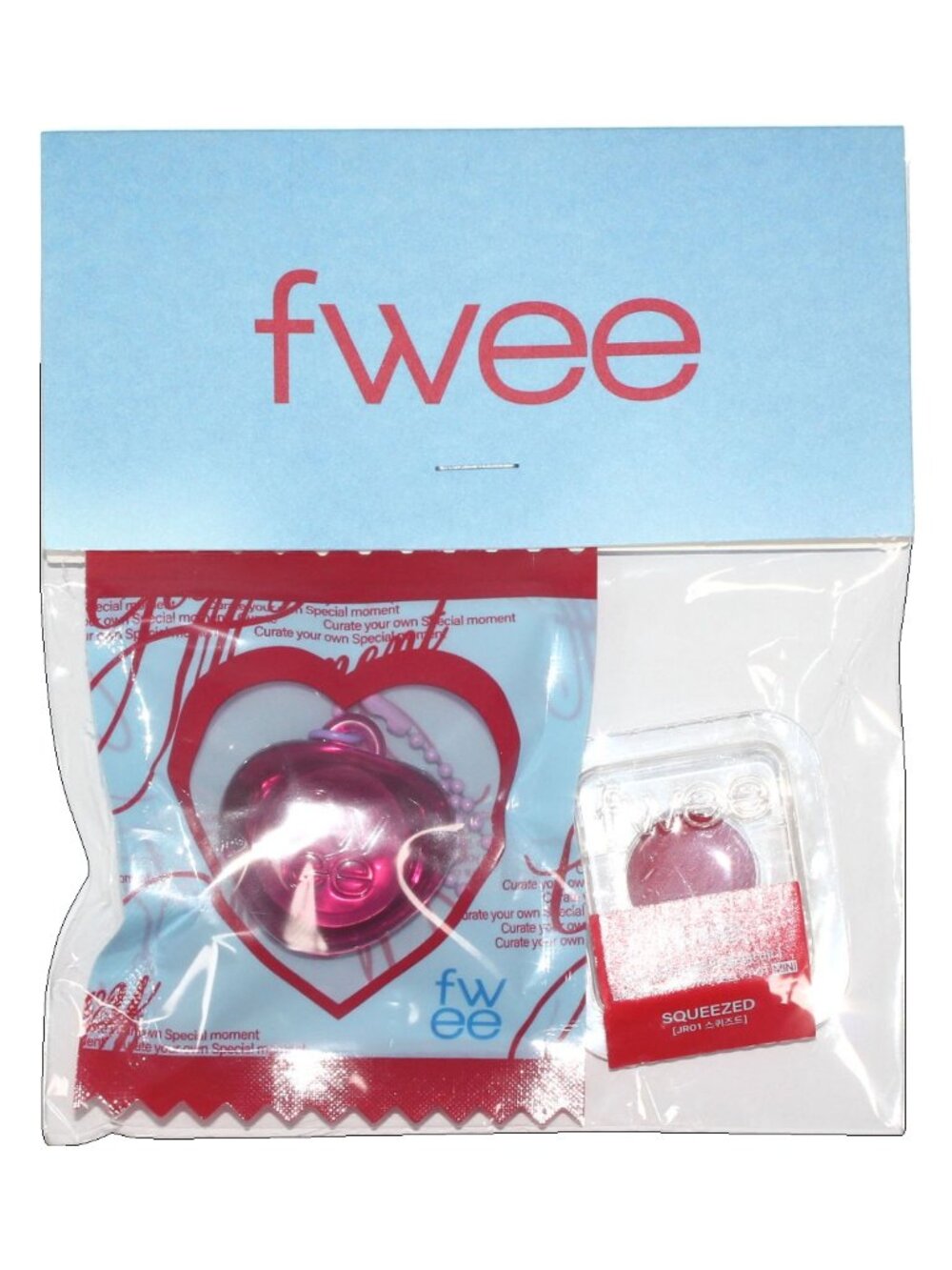 Fwee 2-pc Mini Travel-Friendly Squeezed Lip+Cheek Glowy Jelly Pot & Keychain Set